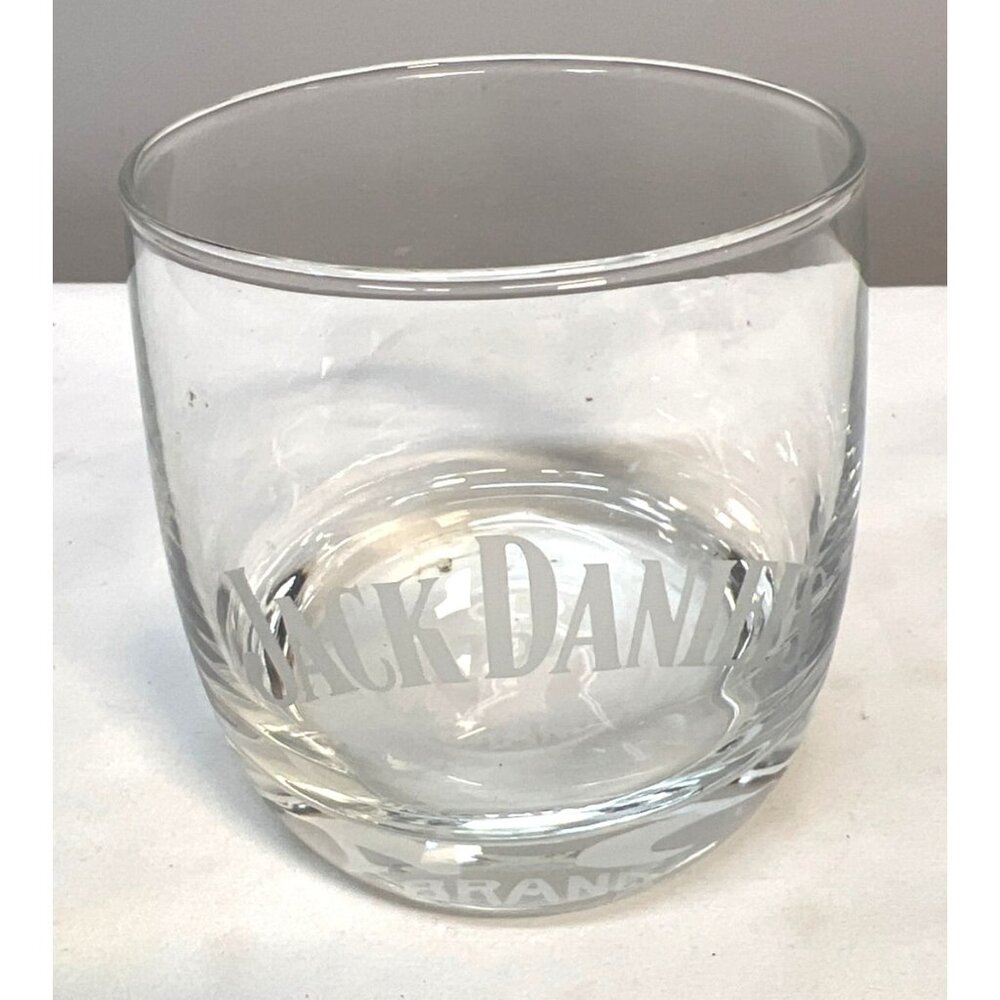 Jack Daniels Old No. 7 Brand Etched Glass Whiskey Tumbler